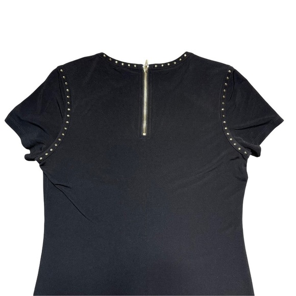 Calvin Klein Black Gold Stud Short Sleeve Mini Dress S - Picture 5 of 7
